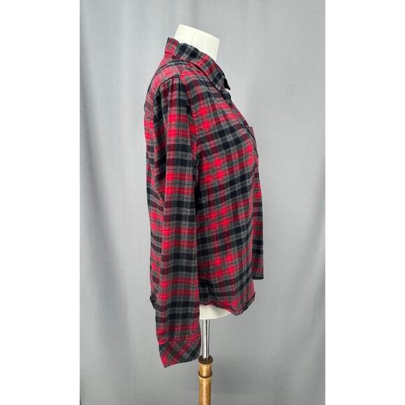 Pendleton Shirt Womens Petite Medium Red Plaid Flannel Button Camping Outdoor - Picture 3 of 13